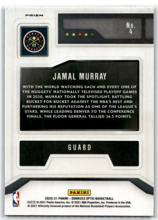 2020-21 Purple Prizm Jamal Murray Denver Nuggets #4