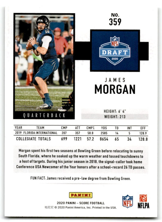 2020 Score James Morgan Rookie Arizona Cardinals #359