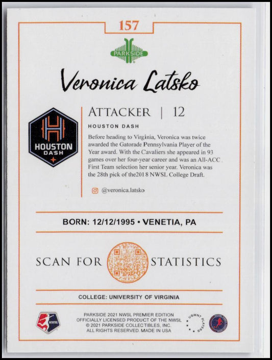2021 Parkside NWSL Premier Edition #157 Veronica Latsko