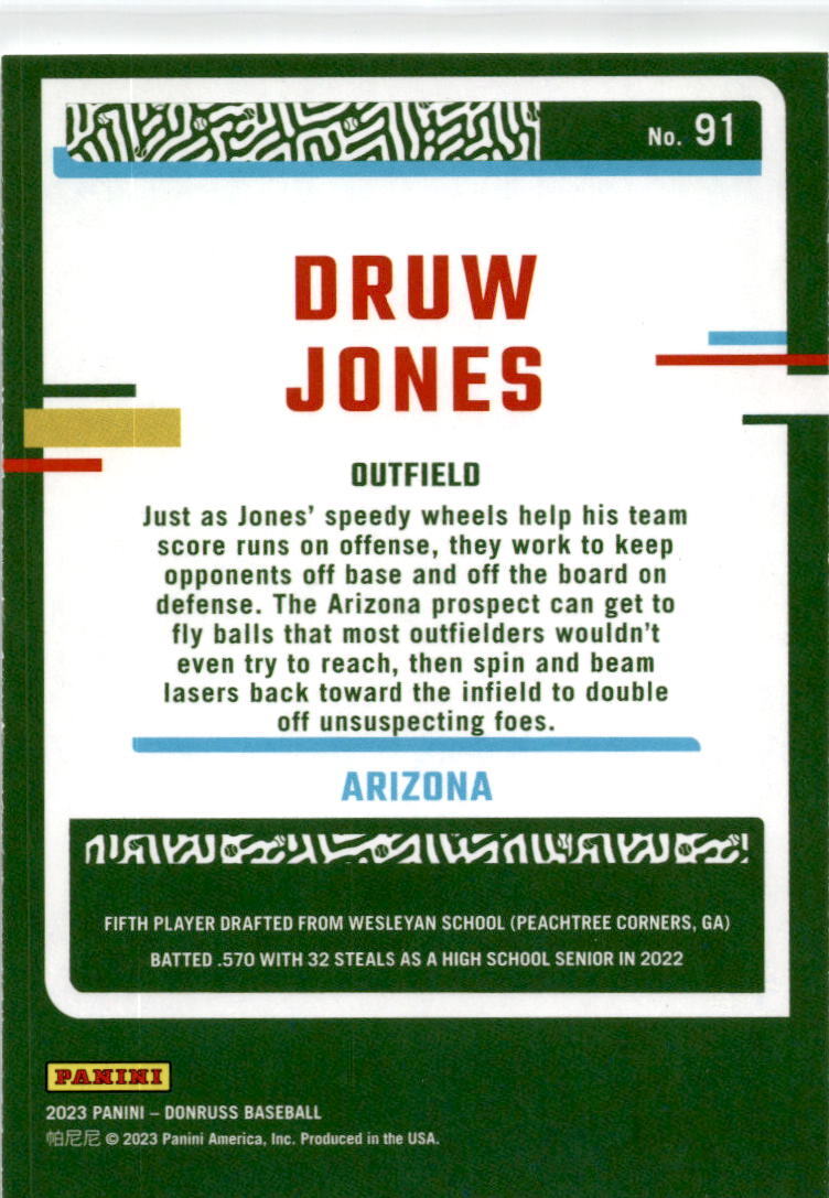 2023 Donruss #91 Druw Jones  Rookie Diamondbacks.