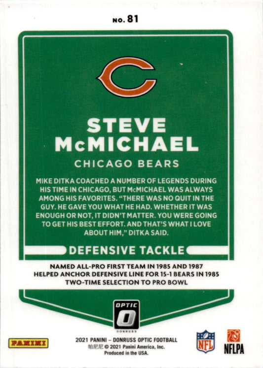 2021 Donruss Optic #81 Steve McMichael Chicago Bears