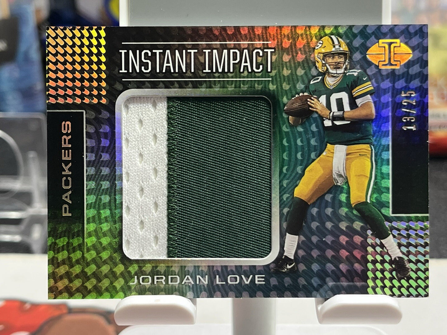 2020 Illusions Jordan Love Instant Impact 2 Color Patch /25 Green Bay Packers
