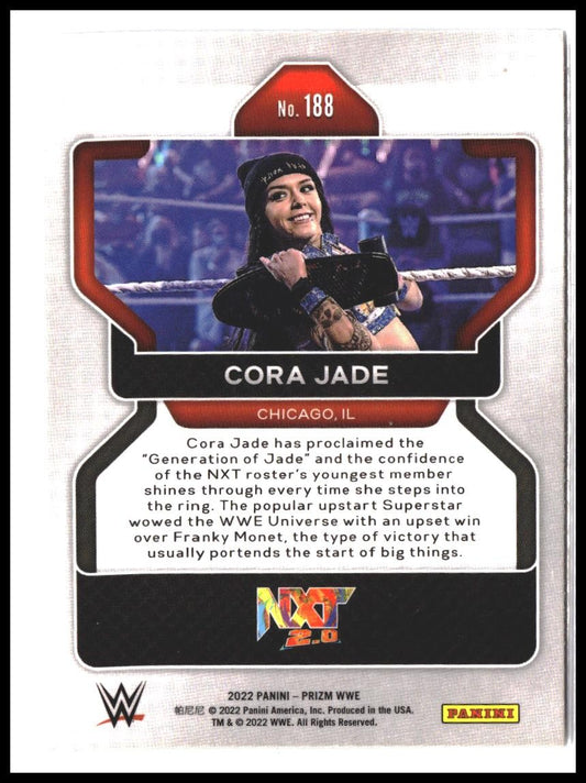 Cora Jade #188 2022 Panini Prizm WWE Rookie RC