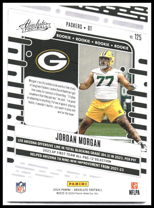 Jordan Morgan #125 2024 Panini Absolute Retail Rookie RC