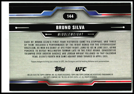2025 Topps Chrome UFC Prism Refractor #144 Bruno Silva