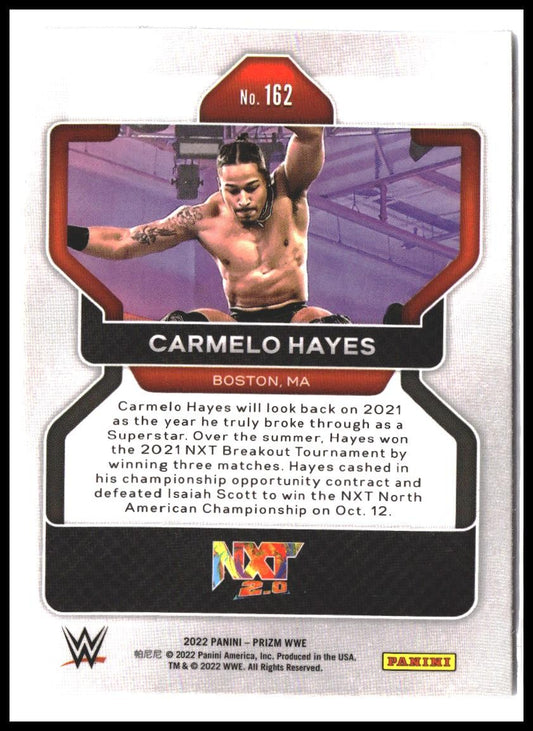 Carmelo Hayes #162 2022 Panini Prizm WWE Rookie RC