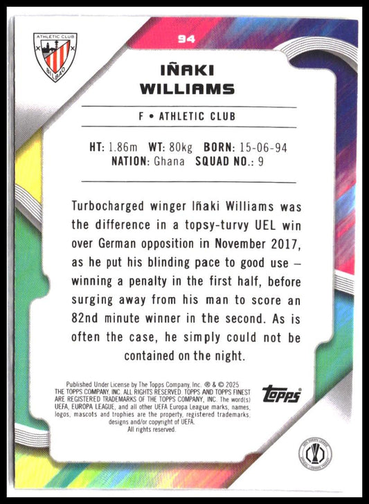 Iñaki Williams #94 2024-25 Finest UEFA Club Competitions