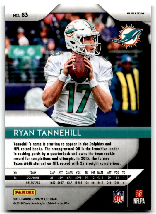 2018 Panini Prizm Green Ryan Tannehill Miami Dolphins #83