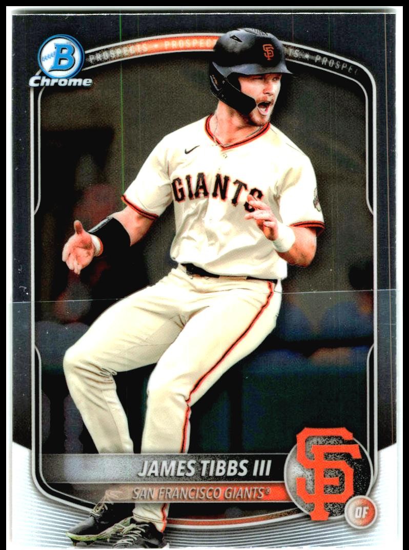 2025 Bowman Chrome Prospects #BCP-39 James Tibbs III San Francisco Giants