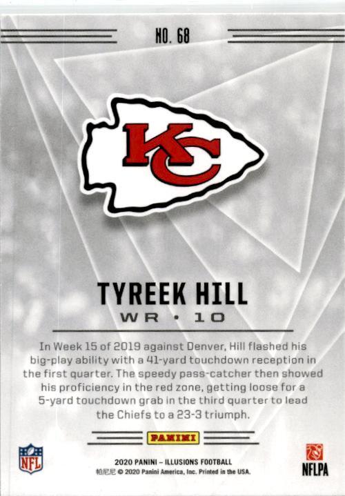 2020 Panini Illusions #68 Tyreek Hill Kansas City Chiefs