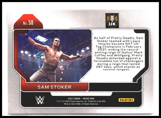 Sam Stoker #50 2022 Panini Prizm WWE Rookie RC