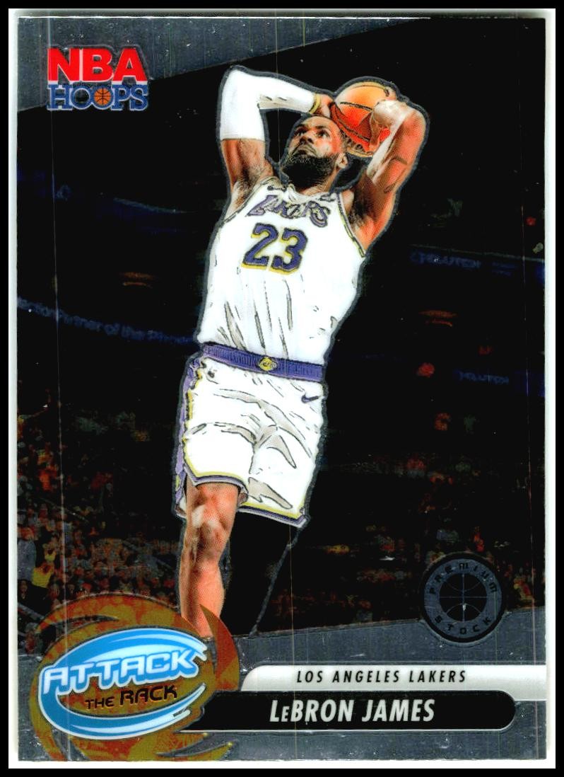 2023-24 Hoops Premium Stock Attack The Rack #4 Lebron James Los Angeles Lakers