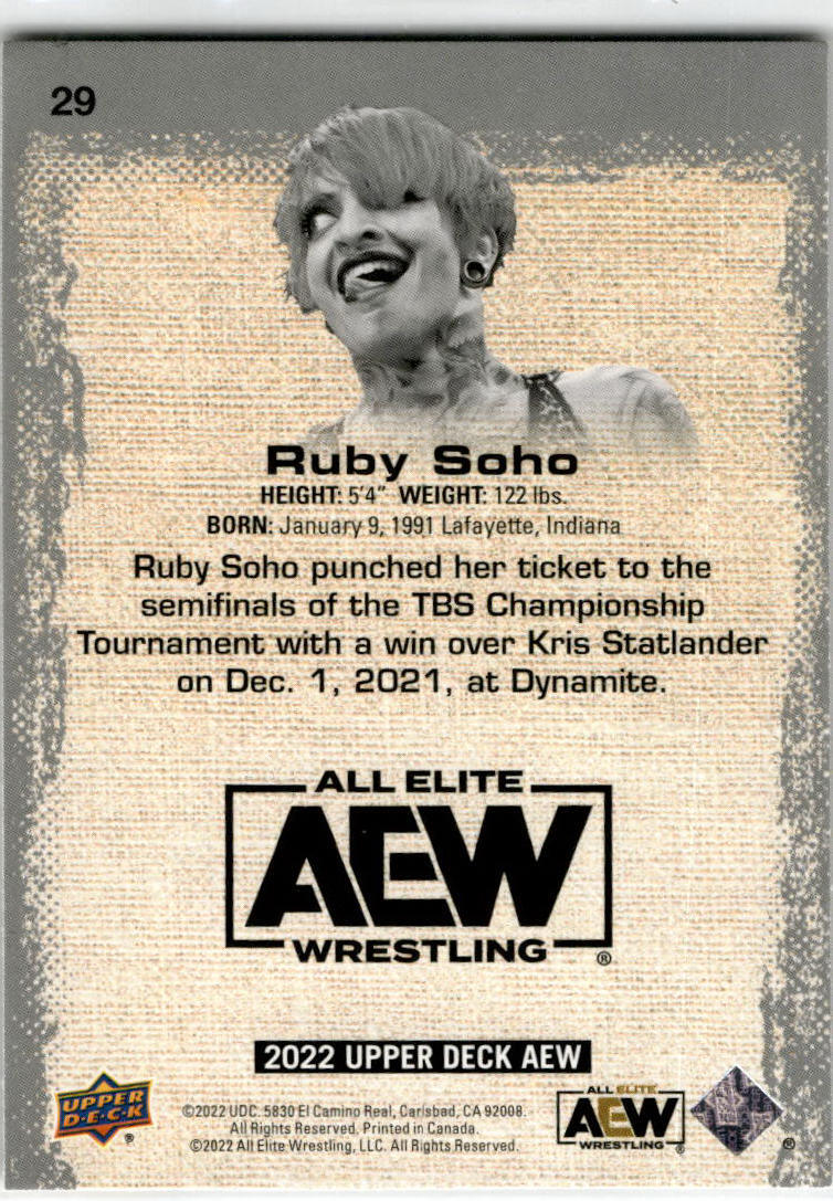 2022 Upper Deck AEW Gold #29 Ruby Soho