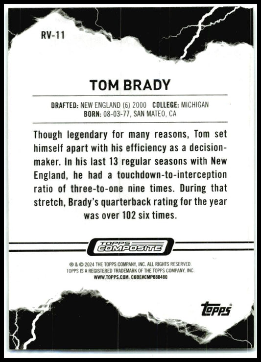 2023 Topps Composite Resurgence Voltaic Refractor #RV-11 Tom Brady Patriots