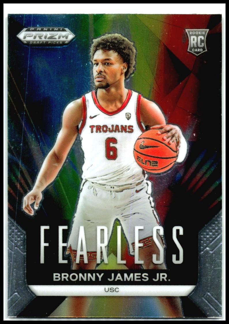 2024 Panini Prizm Draft Picks Fearless #3 Bronny James Jr. USC Trojans