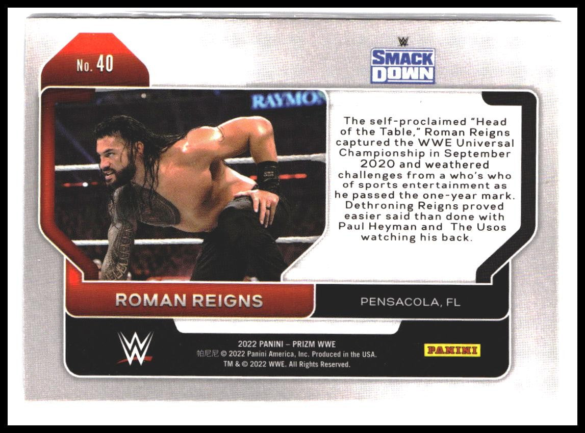 Roman Reigns #40 2022 Panini Prizm WWE