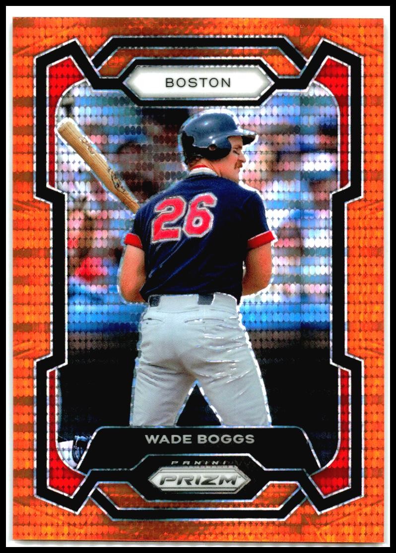 2024 Panini Prizm Orange Pulsar Prizms #12 Wade Boggs #/399 Boston Red Sox