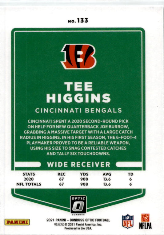 2021 Donruss Optic #133 Tee Higgins Cincinnati Bengals