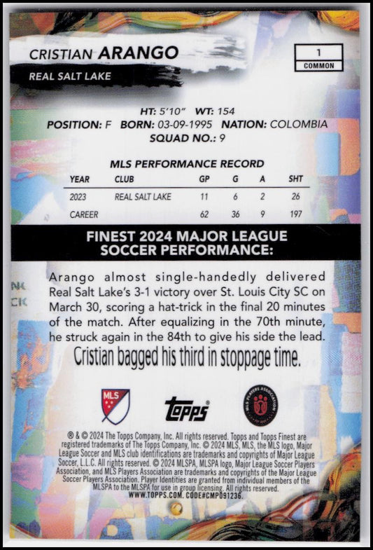 2024 Finest MLS #1 Cristian Arango