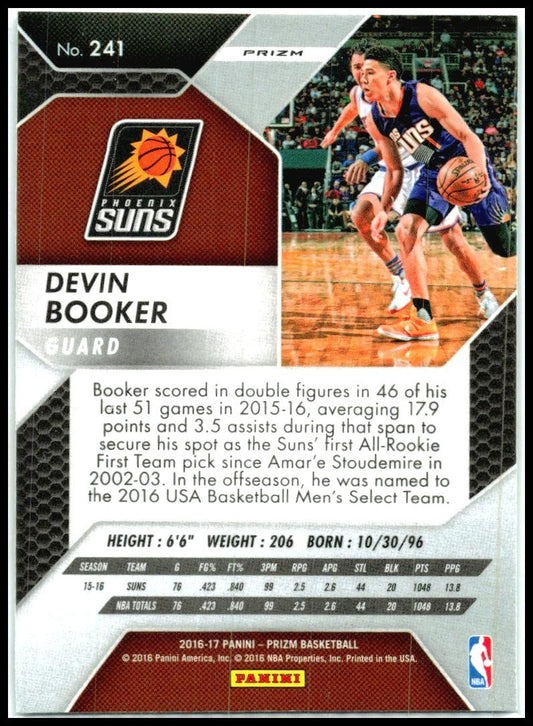 2016-17 Panini Prizm Silver Prizms #241 Devin Booker Phoenix Suns