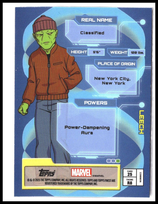 Leech #25 2025 Topps Finest X-Men '97