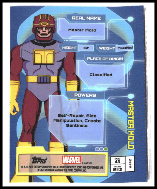 Master Mold #43 2025 Topps Finest X-Men '97