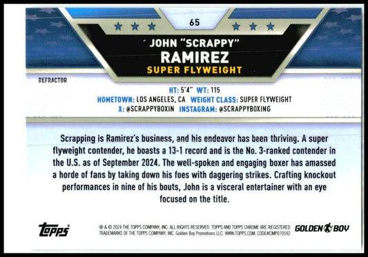2024 Topps Chrome Boxing Refractor # John "Scrappy" Ramirez