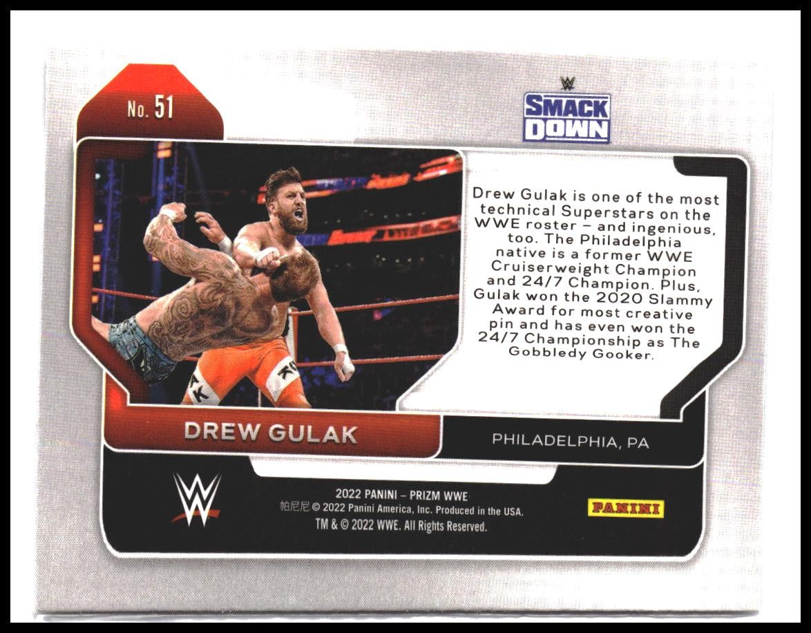 Drew Gulak #51 2022 Panini Prizm WWE