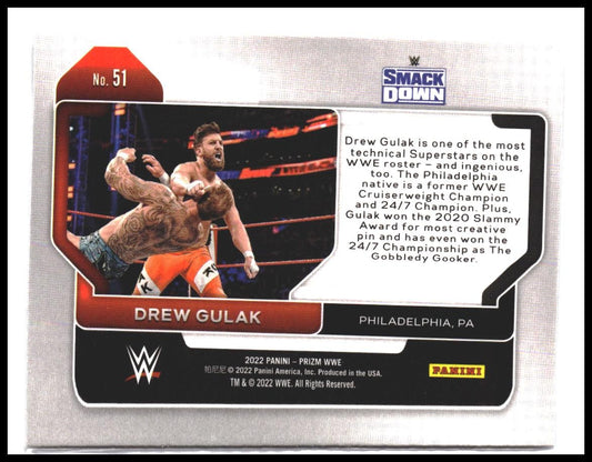 Drew Gulak #51 2022 Panini Prizm WWE