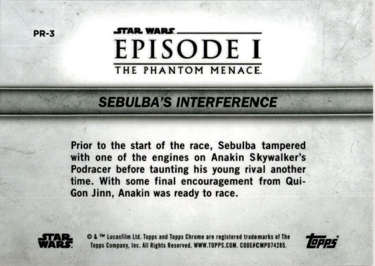 STAR WARS EPISODE 1 THE PHANTOM MENACE Orange SAPPHIRE PR-3 Sebulba's /25