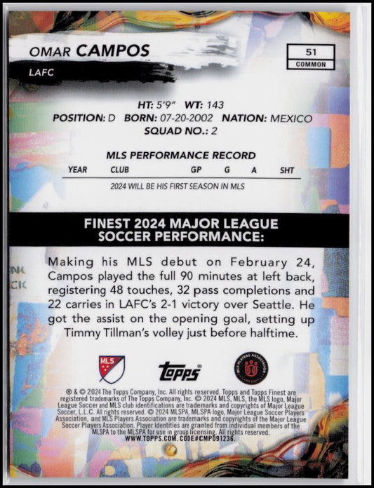 2024 Finest MLS #51 Omar Campos