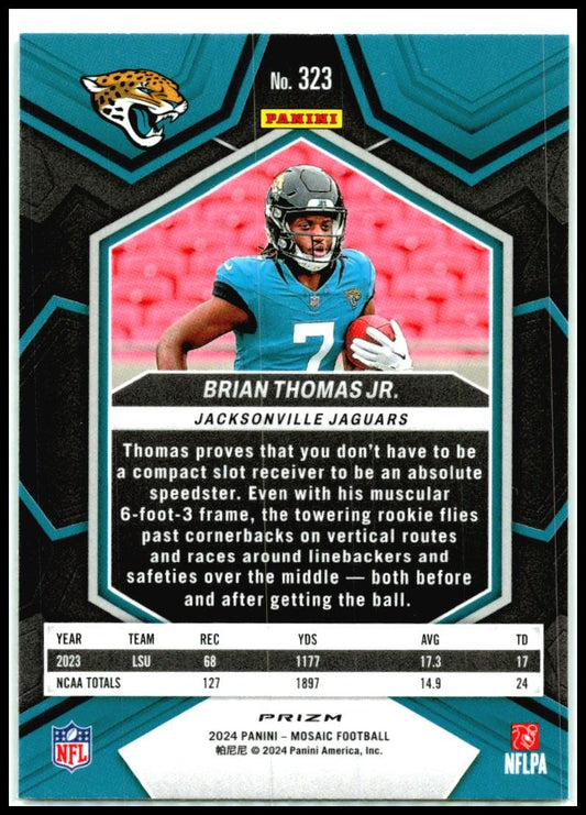 2024 Panini Mosaic Mosaic Green #323 Brian Thomas Jr. Jacksonville Jaguars