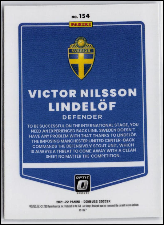 2021-22 Donruss #154 Victor Lindelof Optic