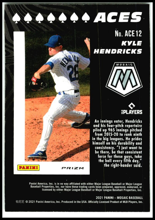 2021 Panini Mosaic Aces Green #ACE12 Kyle Hendricks Chicago Cubs