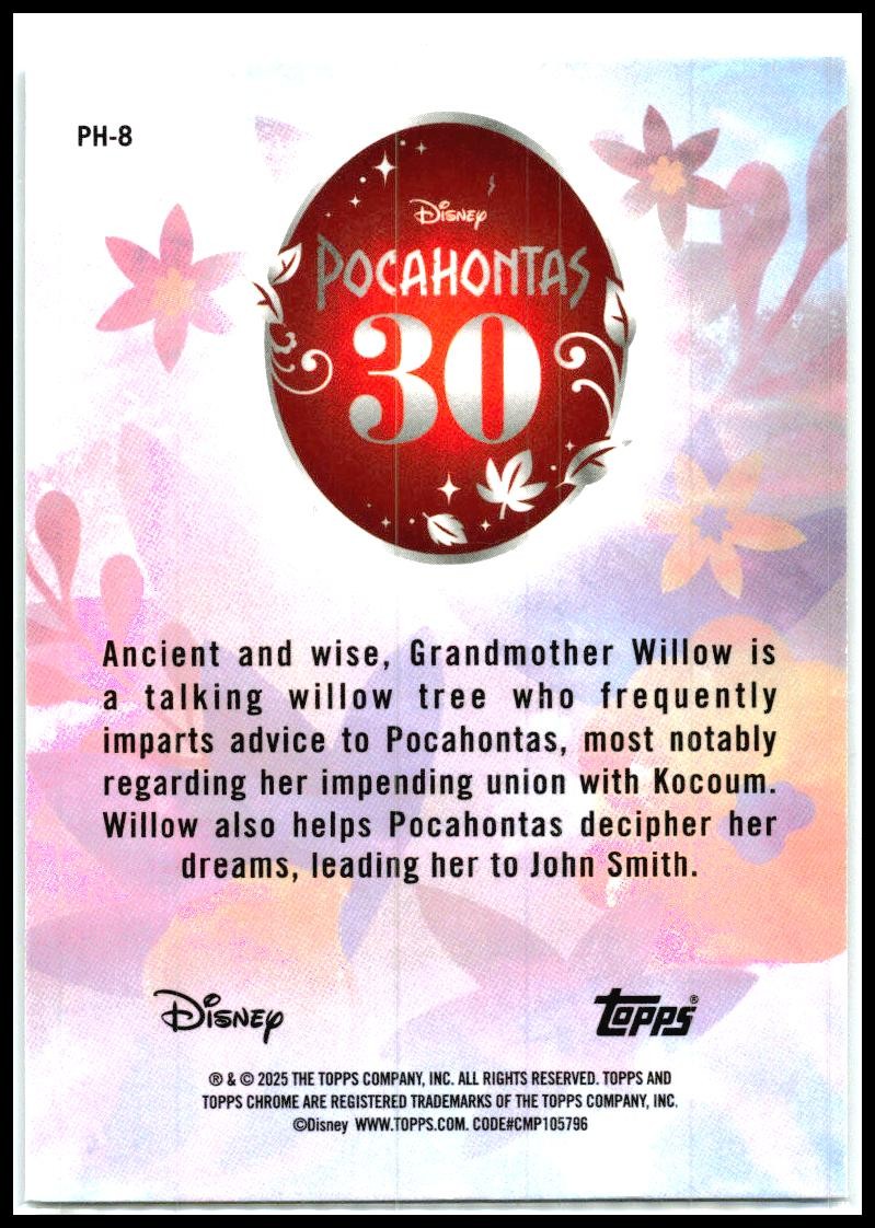 2025 Topps Chrome Disney Pocahontas 30th Anniversary #PH-8 Grandmother Willow