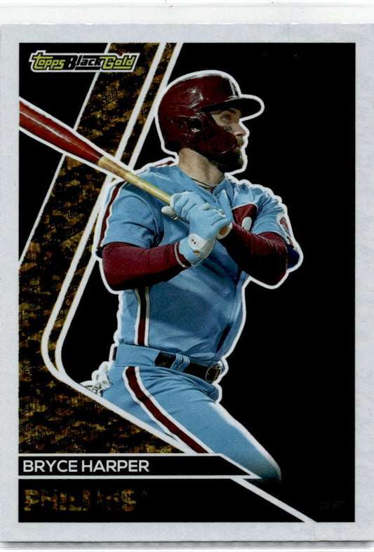 2023 Topps Update Topps Black Gold #BG-21 Bryce Harper Philadelphia Phillies