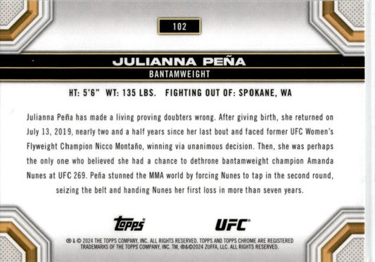 Topps Chrome UFC #102 Julianna Pena