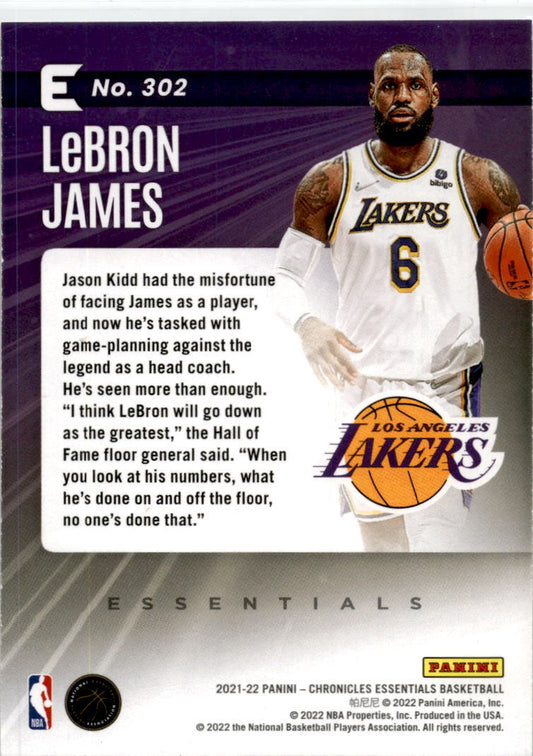2021-22 Panini Chronicles Bronze #302 LeBron James Los Angeles Lakers