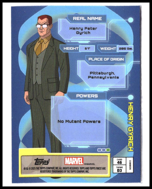 Henry Gyrich #46 2025 Topps Finest X-Men '97