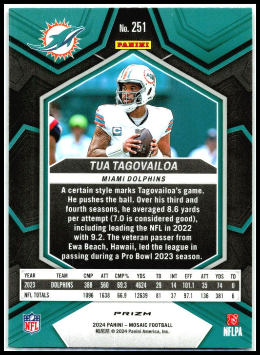 2024 Panini Mosaic Mosaic Camo Pink #251 Tua Tagovailoa Miami Dolphins