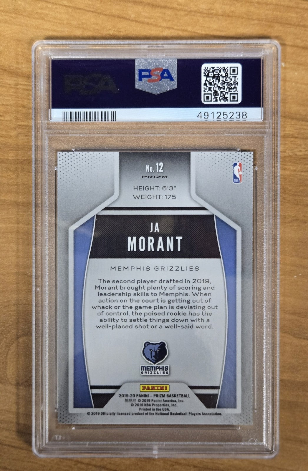2019 Panini Prizm Instant Impact Inst.Impact-Silver Prizm #12 Ja Morant