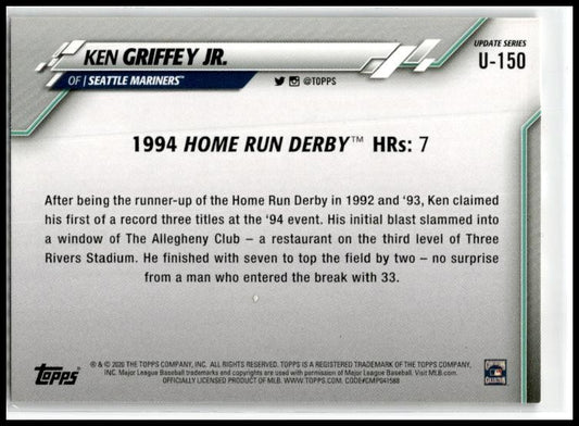 2020 Topps Update #U-150 Ken Griffey Jr. Seattle Mariners