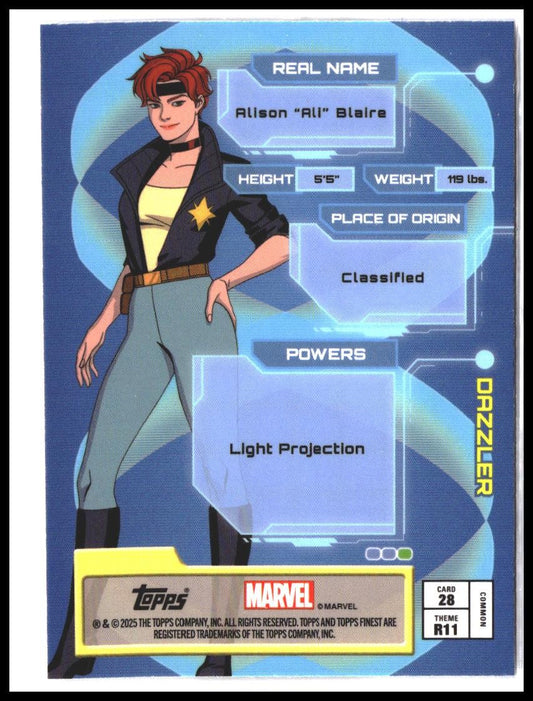 Dazzler #28 2025 Topps Finest X-Men '97