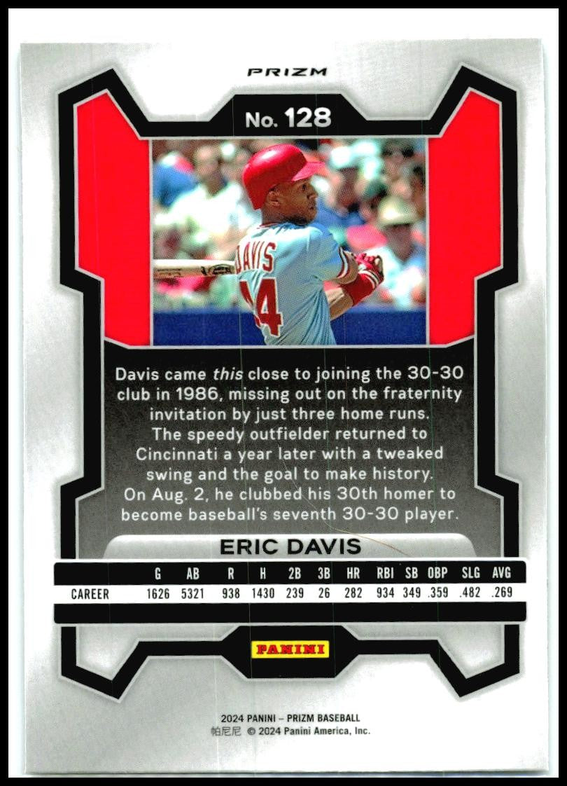 2024 Panini Prizm Silver Prizms #128 Eric Davis Cincinnati Reds