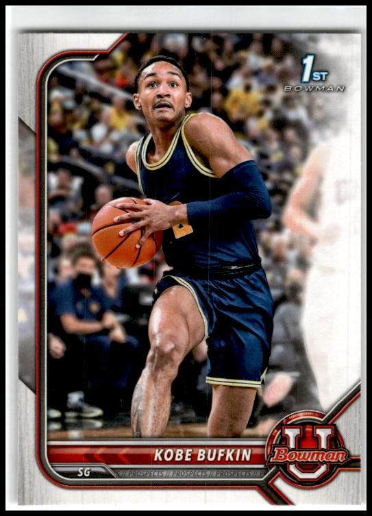 2021-22 Bowman University #27 Kobe Bufkin Michigan Wolverines