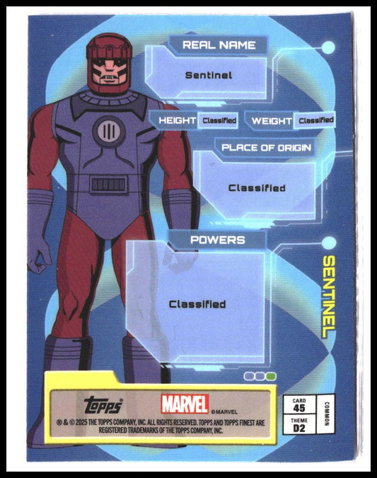 Sentinel #45 2025 Topps Finest X-Men '97