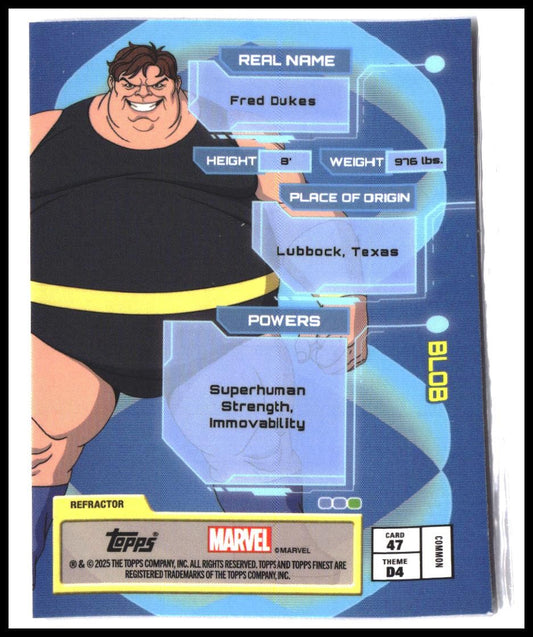 Blob #47 2025 Topps Finest X-Men '97 Refractor