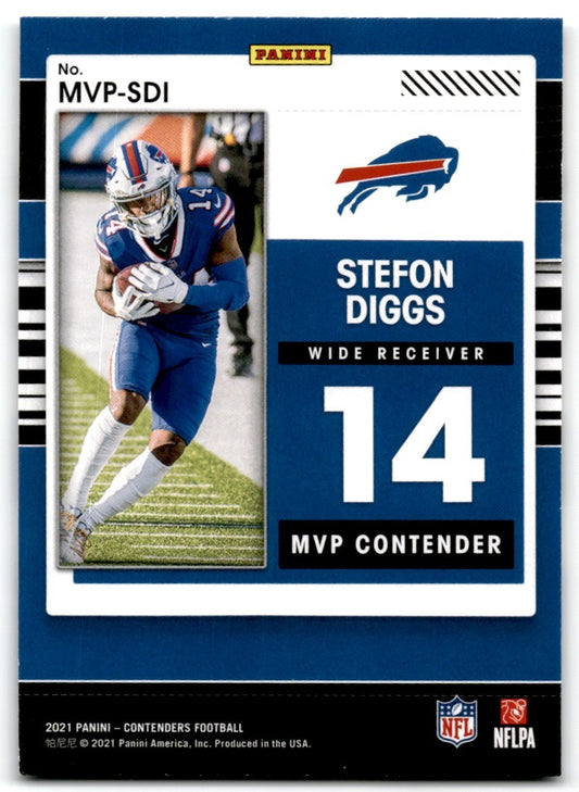 2021 Panini Contenders MVP Stefon Diggs Buffalo Bills #MVP-SDI