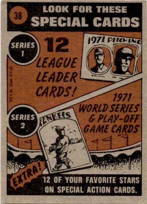 1972 Topps #38 Carl Yastrzemski Boston Red Sox