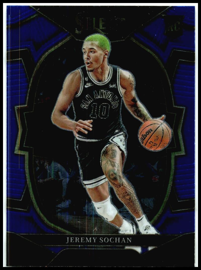 2022-23 Panini Select Blue #86 Jeremy Sochan Rookie San Antonio Spurs